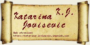 Katarina Jovišević vizit kartica